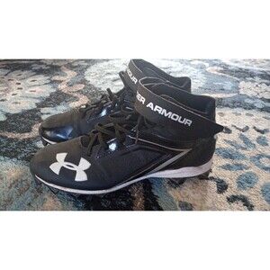 Under Armour Crusher RM Football Black Cleats Shoes (Men's Size 10)